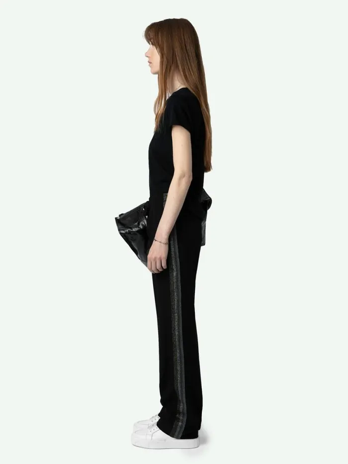 Women Zadig and Voltaire TShirts Henley Tshirt Black Women Zadig and Voltaire TShirts Henley Tshirt Black