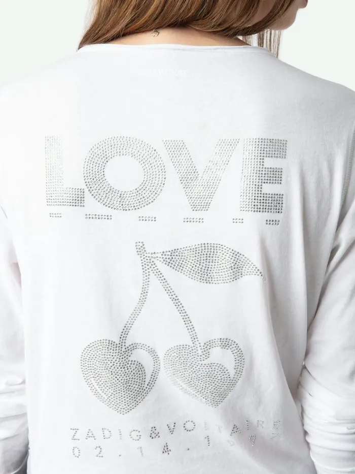 Women Zadig and Voltaire TShirts Henley Tshirt White