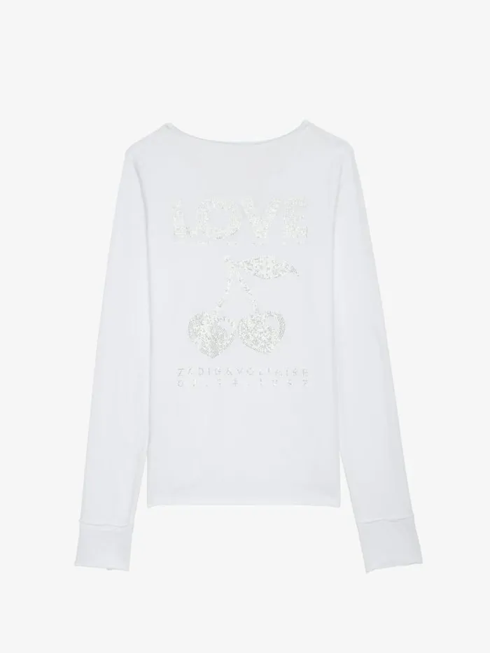 Women Zadig and Voltaire TShirts Henley Tshirt White