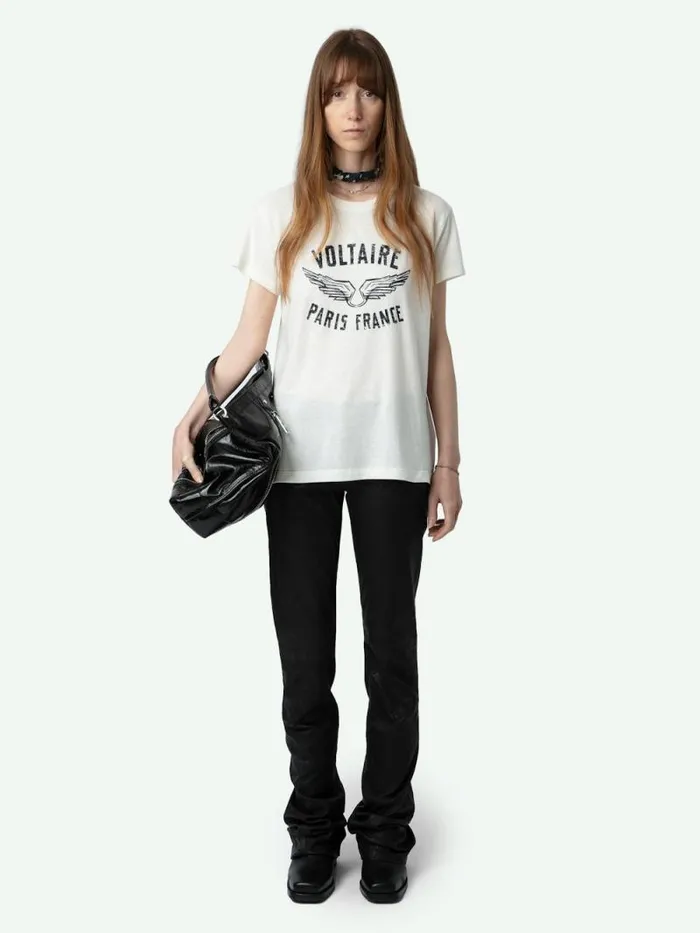 Women Zadig and Voltaire TShirts Walk Voltaire Wings Tshirt Judo