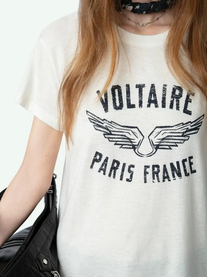 Women Zadig and Voltaire TShirts Walk Voltaire Wings Tshirt Judo Women Zadig and Voltaire TShirts Walk Voltaire Wings Tshirt Judo