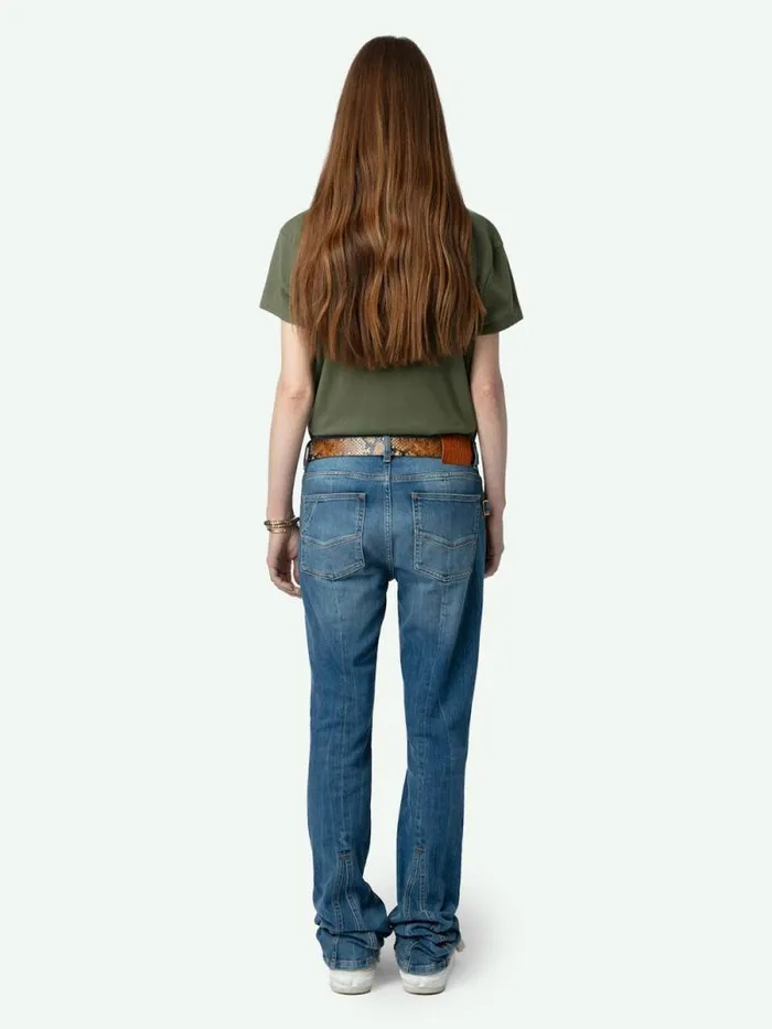 Women Zadig and Voltaire TShirts Walk Wings Insignia Tshirt Grass Women Zadig and Voltaire TShirts Walk Wings Insignia Tshirt Grass