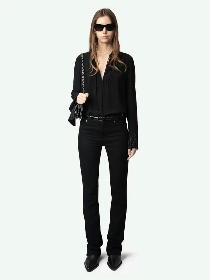 Women Zadig and Voltaire Tops and Shirts Taika Blouse Black