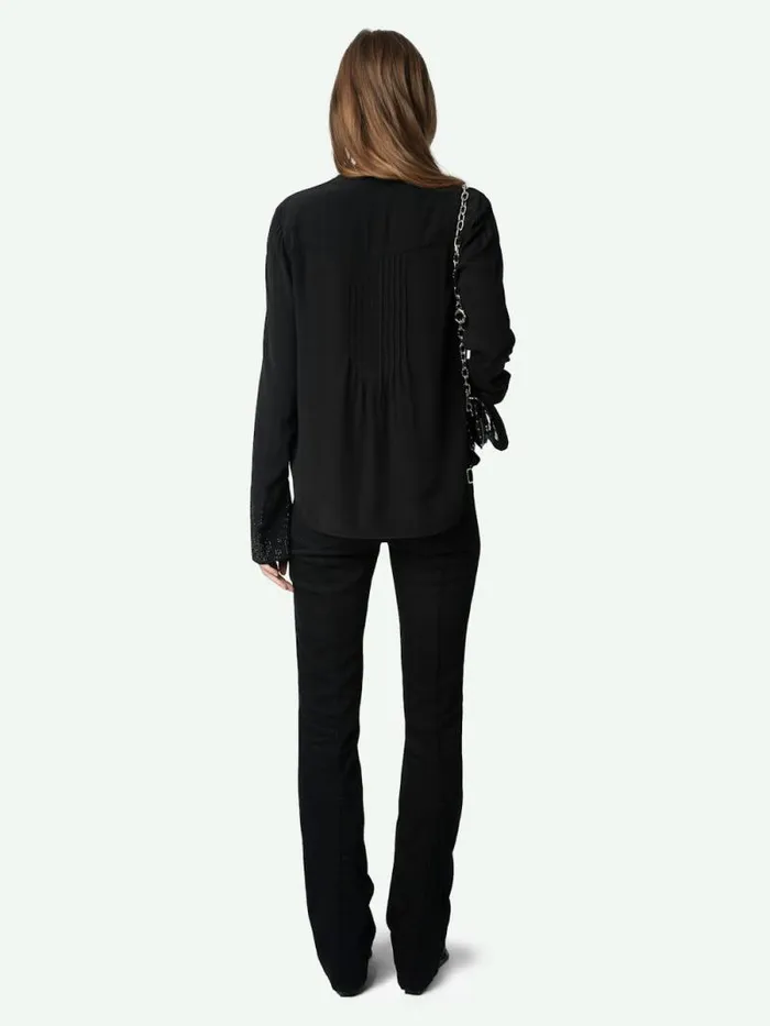 Women Zadig and Voltaire Tops and Shirts Taika Blouse Black Women Zadig and Voltaire Tops and Shirts Taika Blouse Black