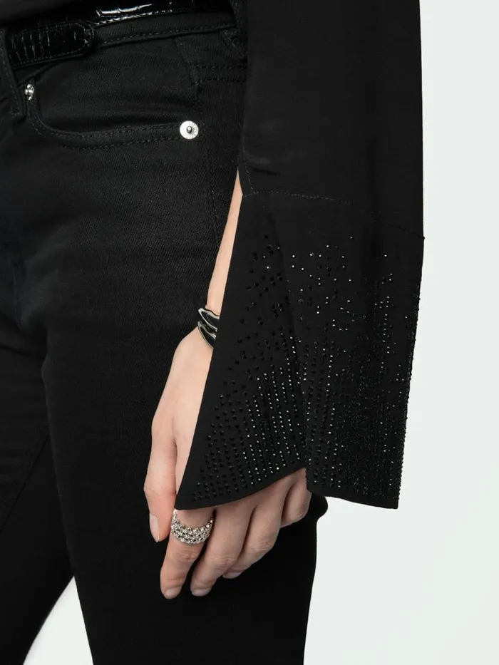 Women Zadig and Voltaire Tops and Shirts Taika Blouse Black Women Zadig and Voltaire Tops and Shirts Taika Blouse Black