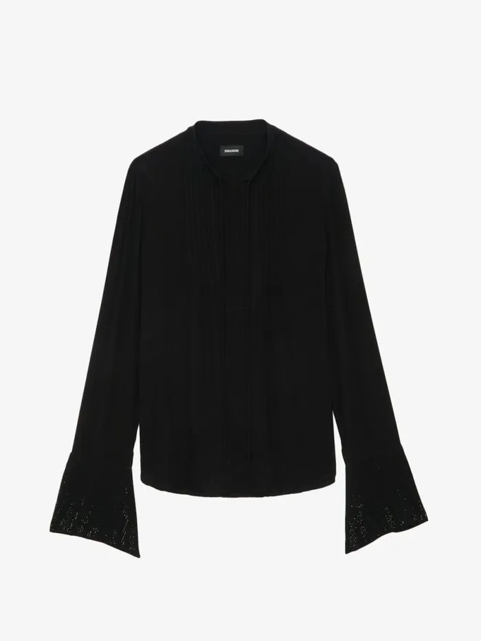 Women Zadig and Voltaire Tops and Shirts Taika Blouse Black Women Zadig and Voltaire Tops and Shirts Taika Blouse Black