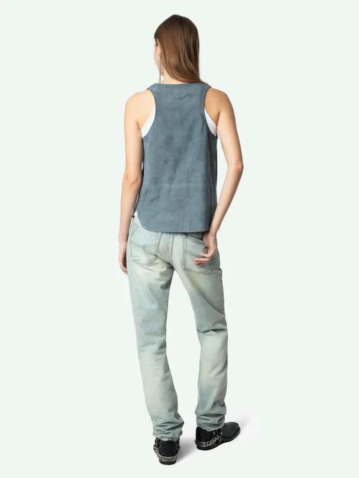 Women Zadig and Voltaire Tops and Shirts Tander Suede Top Uniform