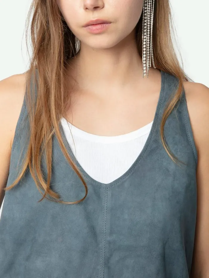 Women Zadig and Voltaire Tops and Shirts Tander Suede Top Uniform