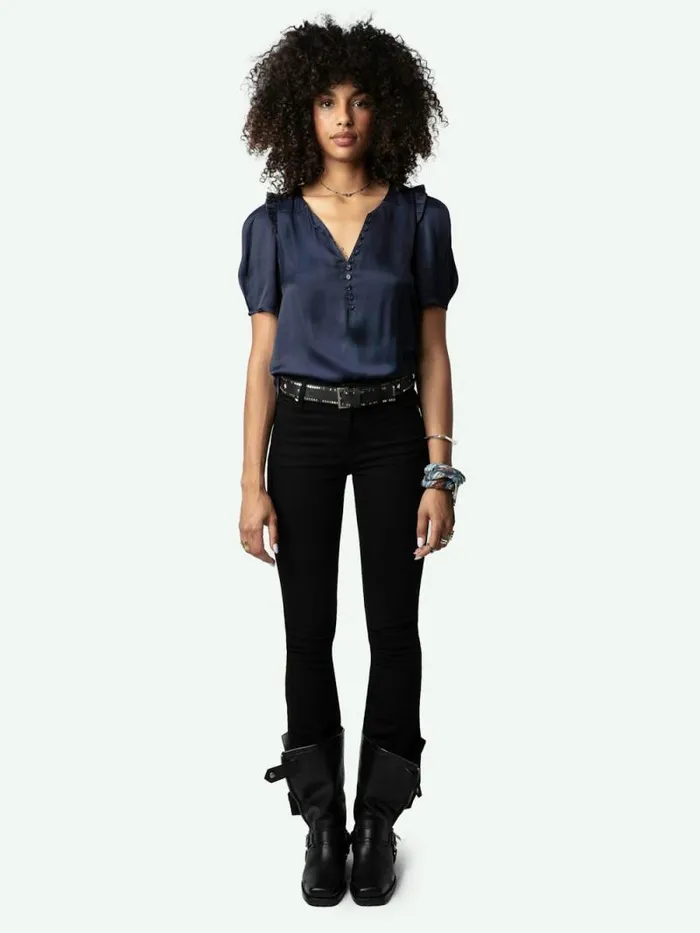 Women Zadig and Voltaire Tops and Shirts Twity Satin Top Sailor