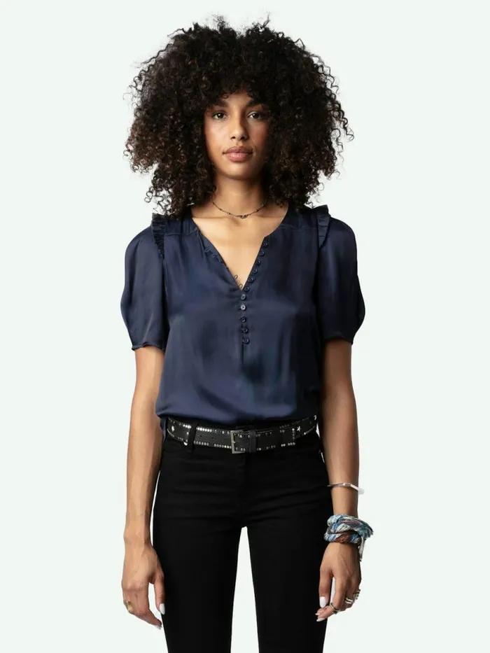 Women Zadig and Voltaire Tops and Shirts Twity Satin Top Sailor