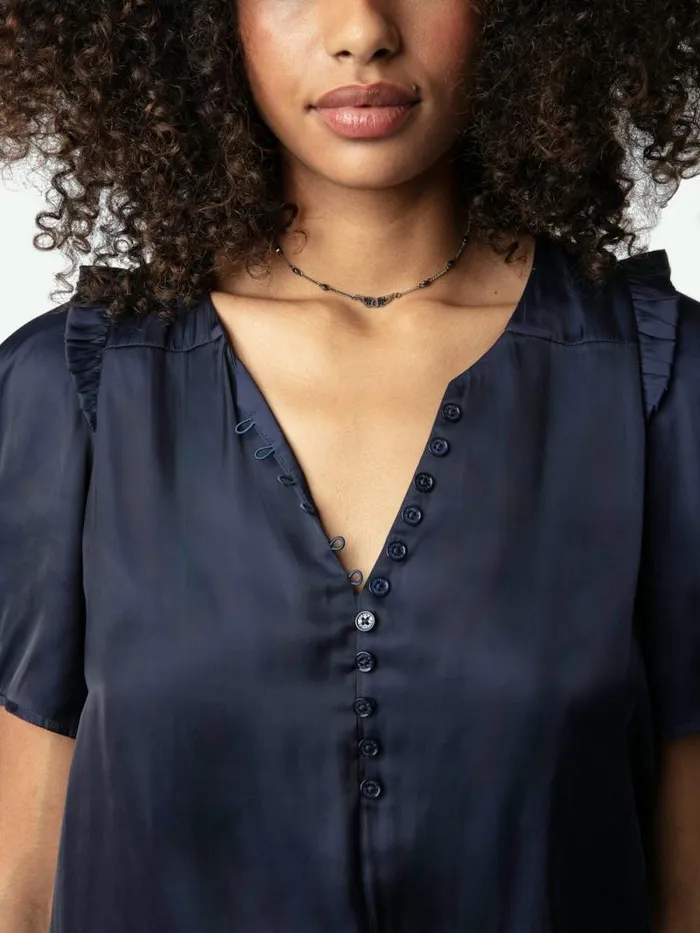 Women Zadig and Voltaire Tops and Shirts Twity Satin Top Sailor