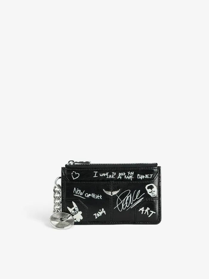 Women Zadig and Voltaire Wallets and Leather Goods Sunny Card Holder Noir