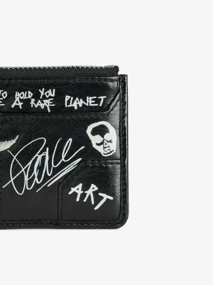 Women Zadig and Voltaire Wallets and Leather Goods Sunny Card Holder Noir Women Zadig and Voltaire Wallets and Leather Goods Sunny Card Holder Noir