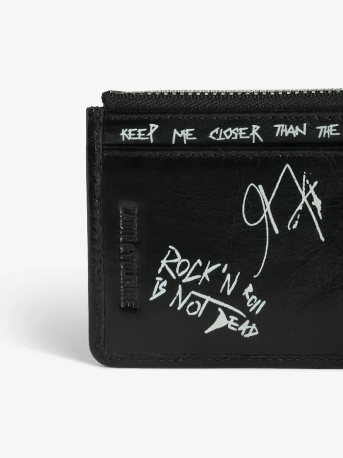 Women Zadig and Voltaire Wallets and Leather Goods Sunny Card Holder Noir Women Zadig and Voltaire Wallets and Leather Goods Sunny Card Holder Noir