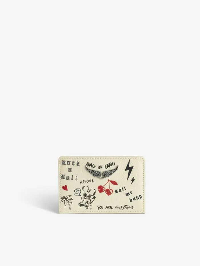Women Zadig and Voltaire Wallets and Leather Goods ZV Pass Card Holder Flash