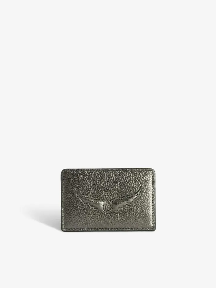 Women Zadig and Voltaire Wallets and Leather Goods ZV Pass Card Holder Gun
