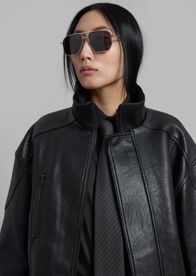Women Zion Quilted Bomber Jacket 8211 Black The Frankie Shop Outerwear