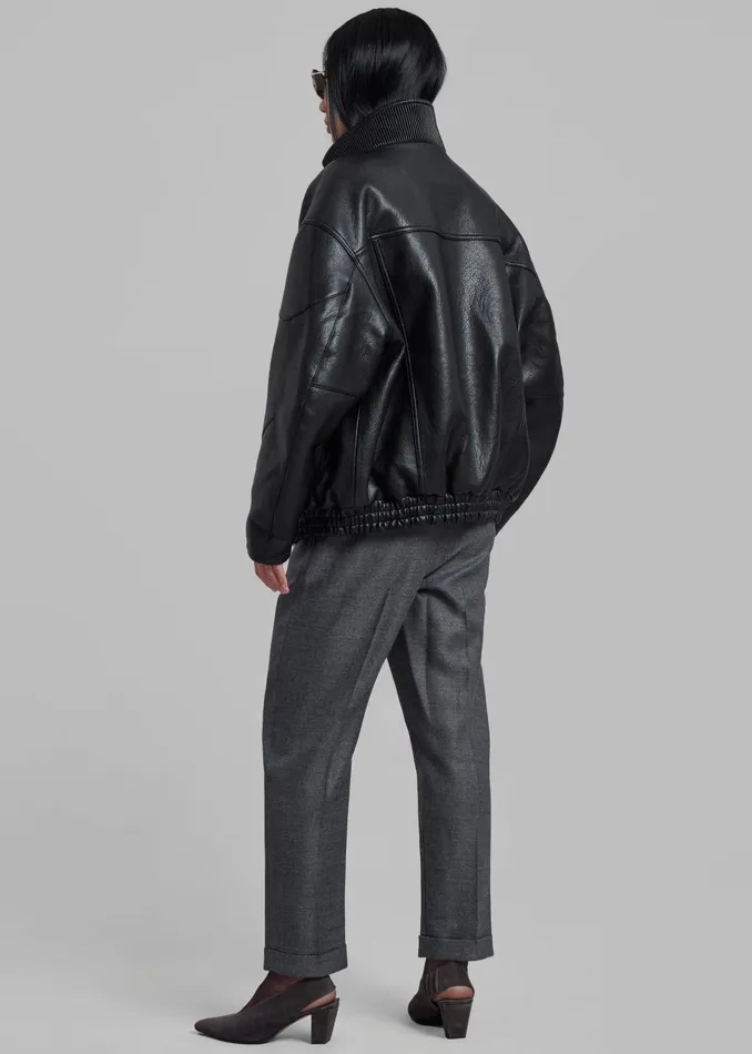 Women Zion Quilted Bomber Jacket 8211 Black The Frankie Shop Outerwear