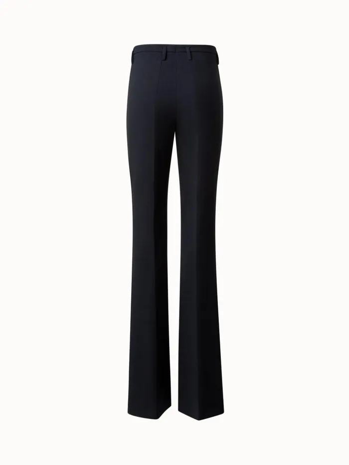 Wool DoubleFace Bootcut Pants Black Women Akris Pants