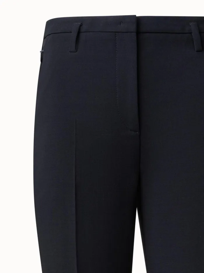 Wool DoubleFace Bootcut Pants Black Women Akris Pants