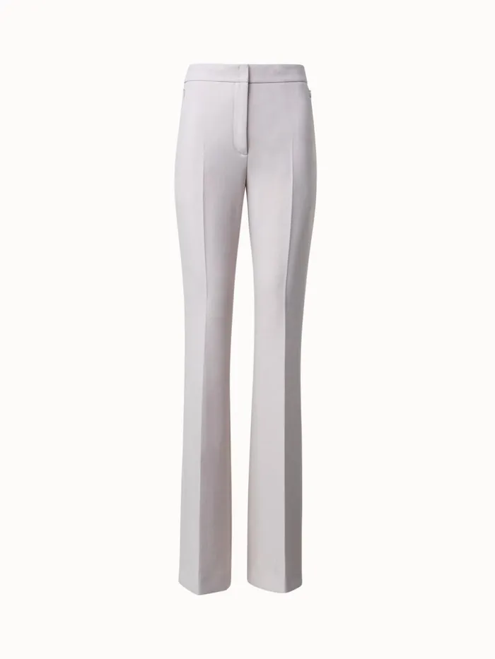 Wool DoubleFace Stretch Bootcut Pants Greige Women Akris Pants
