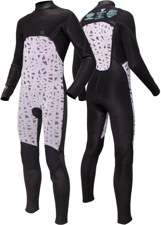 Youth Vissla 7 Seas 43 Boys Chest Zip Full Suit Black Wetsuits
