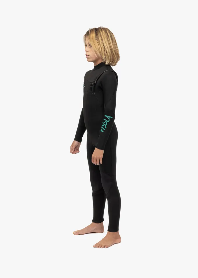 Youth Vissla 7 Seas 43 Boys Chest Zip Full Suit Black Wetsuits